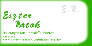 eszter matok business card